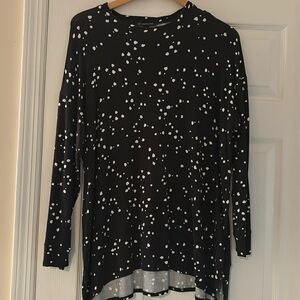 Ladies long sleeve tunic top, side slits for comfortable wear